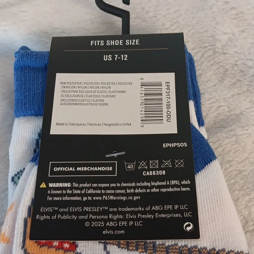 White and Blue Hosiery Socks